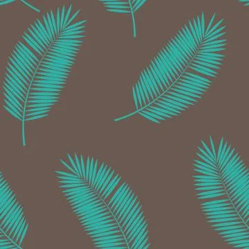 Palm Leaf Seamless Pattern Background. Vector Illustration 스톡 일러스트