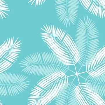 Palm Leaf Seamless Pattern Background. Vector Illustration イラスト素材