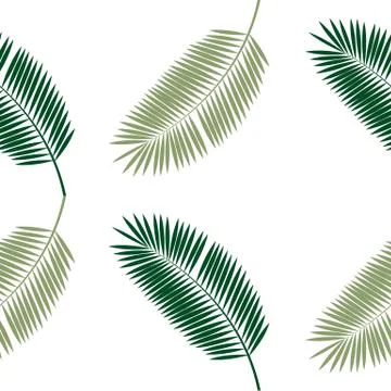 Palm Leaf Seamless Pattern Background. Vector Illustration Illustrazione stock