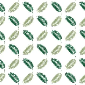 Palm Leaf Seamless Pattern Background. Vector Illustration Ilustración de archivo