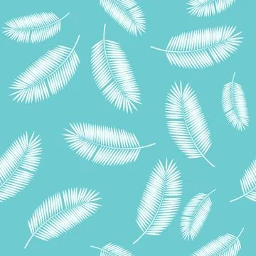 Palm Leaf Seamless Pattern Background. Vector Illustration イラスト素材