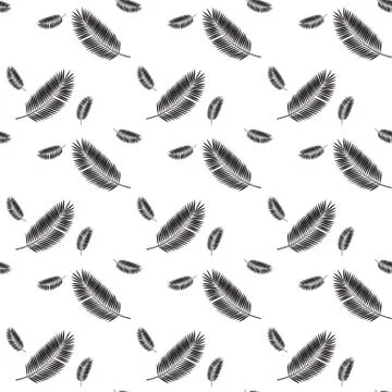 Palm Leaf Seamless Pattern Background. Vector Illustration Illustrazione stock
