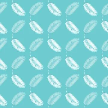 Palm Leaf Seamless Pattern Background. Vector Illustration Illustrazione stock