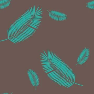 Palm Leaf Seamless Pattern Background. Vector Illustration Illustrazione stock