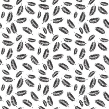 Palm Leaf Seamless Pattern Background. Vector Illustration Illustrazione stock