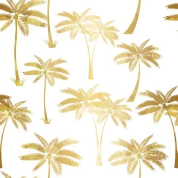 Palm Leaf Seamless Pattern Background Vector Illustration Illustrazione stock