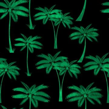 Palm Leaf Seamless Pattern Background Vector Illustration Illustrazione stock