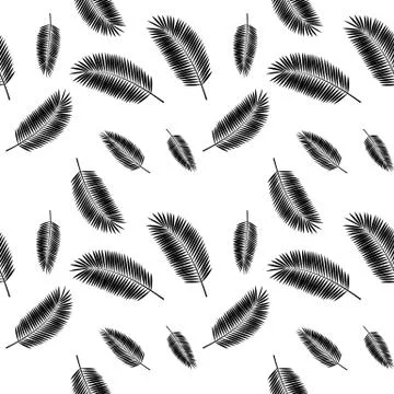 Palm Leaf Seamless Pattern Background Vector Illustration Illustrazione stock