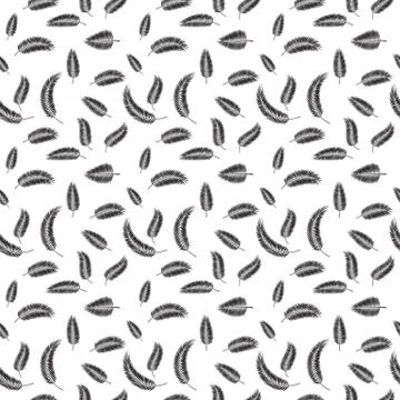 Palm Leaf Seamless Pattern Background Vector Illustration Illustrazione stock