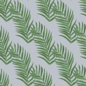Palm leaf seamless pattern background. Beach seamless pattern wallpaper of Stock Illustration