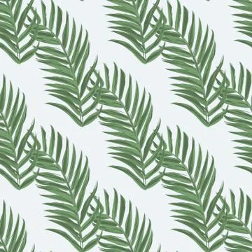 Palm leaf seamless pattern background. Beach seamless pattern wallpaper of Illustrazione stock