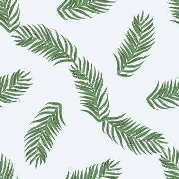 Palm leaf seamless pattern background. Beach seamless pattern wallpaper of Stock Illustration