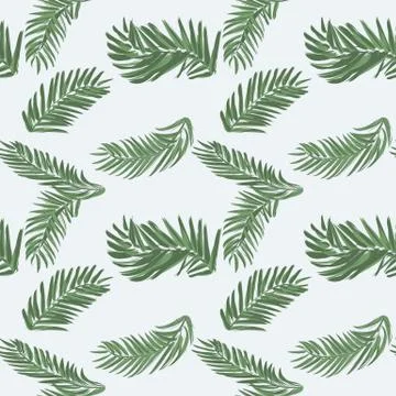 Palm leaf seamless pattern background. Beach seamless pattern wallpaper of Illustrazione stock