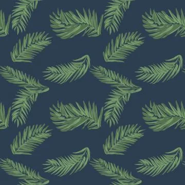 Palm leaf seamless pattern background. Beach seamless pattern wallpaper of Stock Illustration