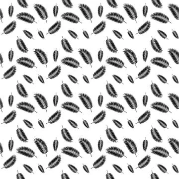 Palm Leaf Seamless Pattern Background  Illustration Stock Illustration