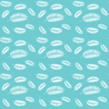 Palm Leaf Seamless Pattern Background.  Illustration. Illustrazione stock