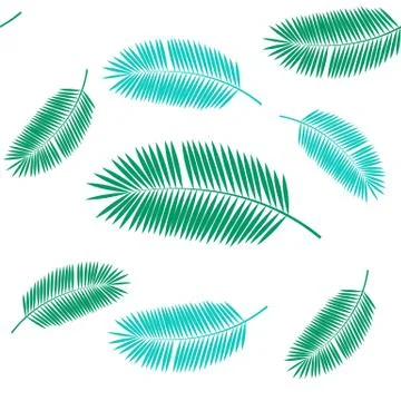 Palm Leaf Seamless Pattern Background.  Illustration. Illustrazione stock