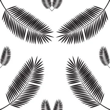 Palm Leaf Seamless Pattern Background.  Illustration. Illustrazione stock