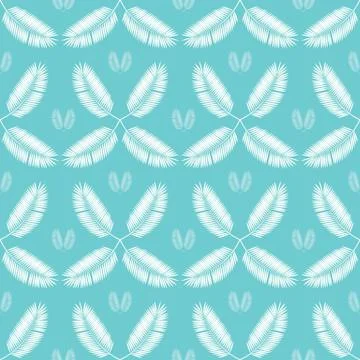 Palm Leaf Seamless Pattern Background.  Illustration. 스톡 일러스트