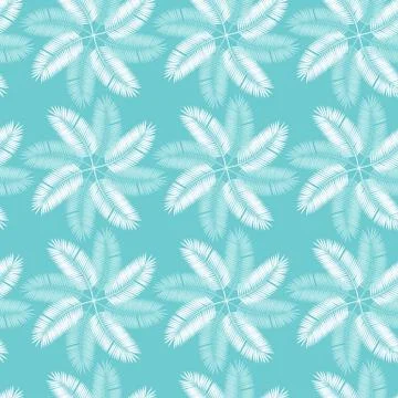 Palm Leaf Seamless Pattern Background.  Illustration. Illustrazione stock