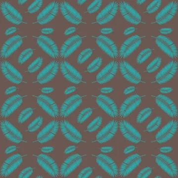 Palm Leaf Seamless Pattern Background.  Illustration. Illustrazione stock