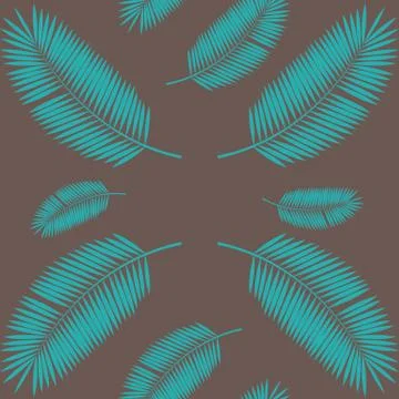 Palm Leaf Seamless Pattern Background.  Illustration. Illustrazione stock