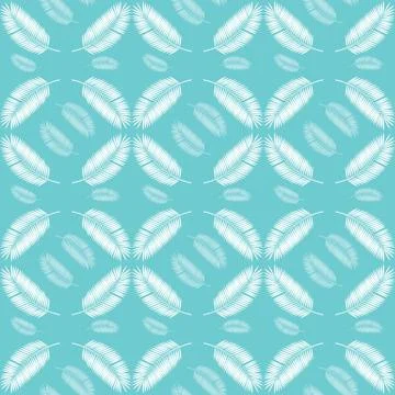 Palm Leaf Seamless Pattern Background.  Illustration. Stock Illustration
