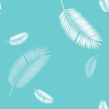 Palm Leaf Seamless Pattern Background.  Illustration. Illustrazione stock