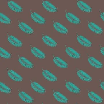 Palm Leaf Seamless Pattern Background.  Illustration. Illustrazione stock