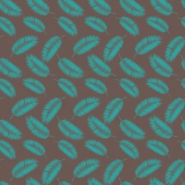 Palm Leaf Seamless Pattern Background.  Illustration. Illustrazione stock