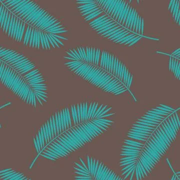 Palm Leaf Seamless Pattern Background.  Illustration. イラスト素材