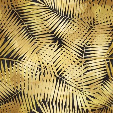 Palm Leaf Seamless Pattern Background  Illustration イラスト素材