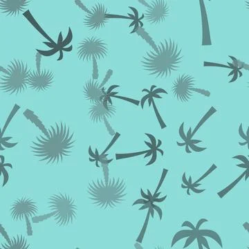 Palm Leaf. Seamless Pattern Background. Vector Illustration. EPS10 库存插图