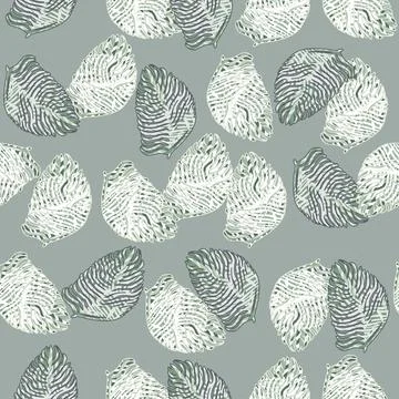 Palm leaf seamless pattern with hand drawn in line tropical print. Modern nat Stock Illustration
