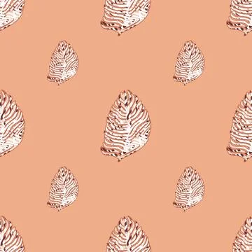 Palm leaf seamless pattern with hand drawn in line tropical print. Modern nat Stock Illustration