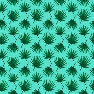 Palm Leaf Seamless Pattern Illustrazione stock