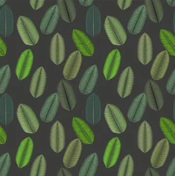 Palm Leaf. Seamless Pattern. Vector Illustration Stockillustratie