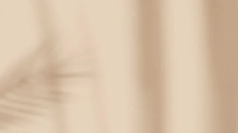 Palm leaf shadow on beige curtain background. Stock Footage 335735478