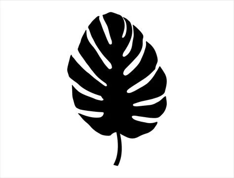 Palm leaf silhouette vector art Stock Illustration