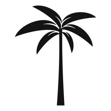 Palm leaf tree icon simple vector. Summer plant Illustrazione stock