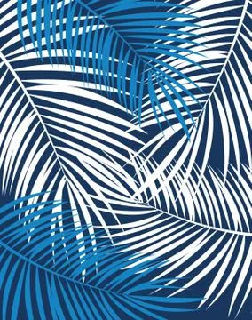 Palm Leaf Vector Background Illustration Stock Illustration