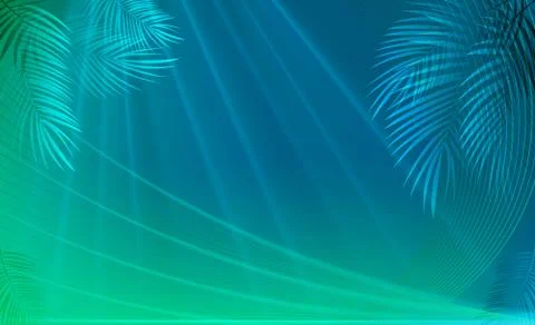 Palm Leaf Vector Background Illustration Stock Illustration