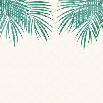 Palm Leaf Vector Background Illustration イラスト素材