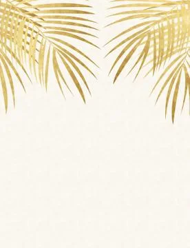Palm Leaf Vector Background Illustration Stock Illustration