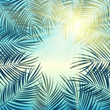 Palm Leaf Vector Background Illustration Illustrazione stock