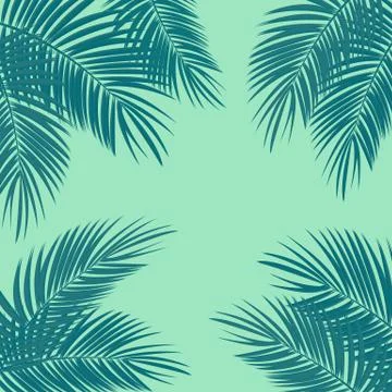 Palm Leaf Vector Background Illustration Stock Illustration