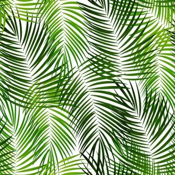 Palm Leaf Vector Background Illustration Stock Illustration