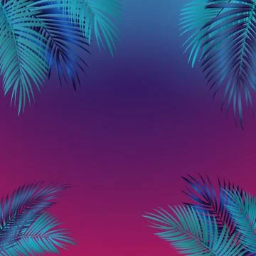Palm Leaf Vector Background Illustration Stockillustratie