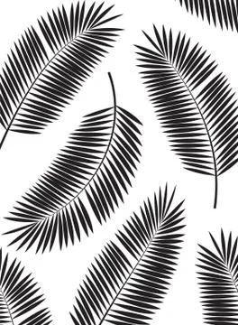 Palm Leaf Vector Frame Background Illustration Stock Illustration