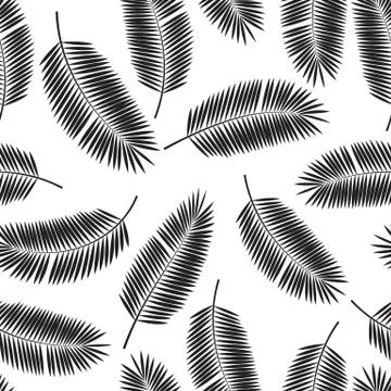 Palm Leaf Vector Seamless Pattern Background Illustration Illustrazione stock